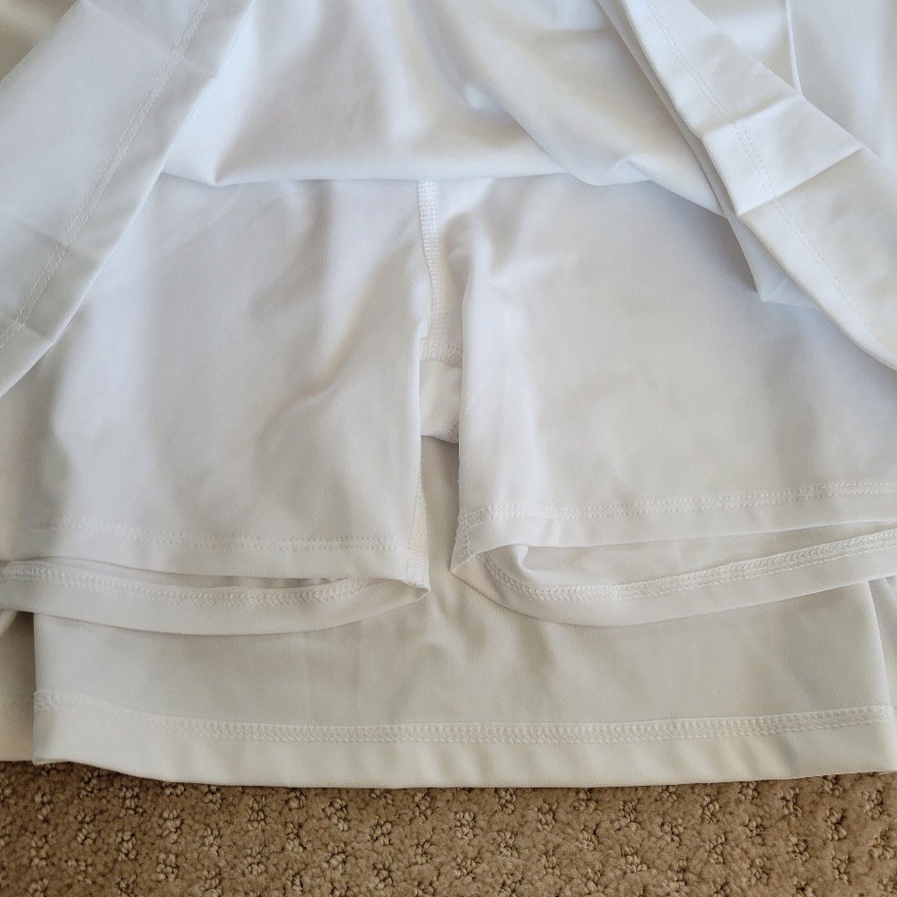 Tommy Bahama White Side Pleated Golf Skirt Skort Size Large - Picture 6 of 8